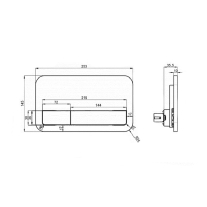 Clapetă de acționare Villeroy&Boch, ViConnect, negru mat